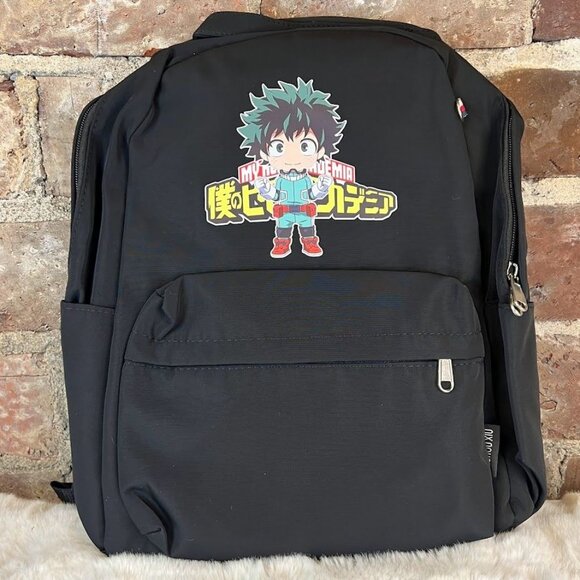 X Shouxiu Anime My Hero Academia Backpack Black Printed School Bags Daypack - Picture 2 of 6
